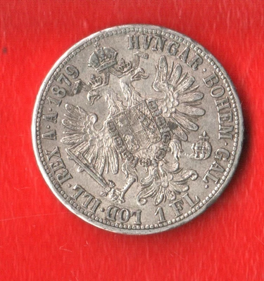 AUSTRIA FLORIN 1879  SILVER - Image 1 of 2