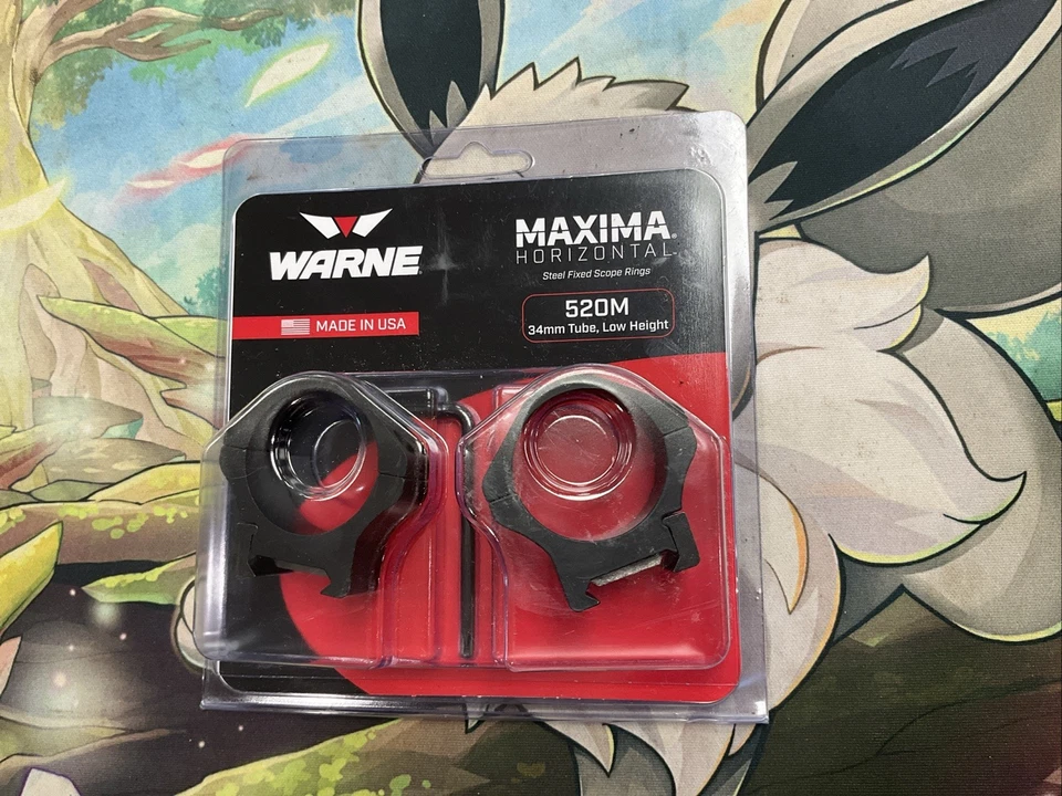 Warne PA 戒指,哑光黑色,34 毫米低,520 米步枪瞄准镜戒指 — 第 1/1 张图片