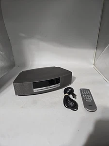 Bose Wave Music System CD Player AM/FM Radio Titanium Silver W/Remote Great!! - Picture 1 of 8