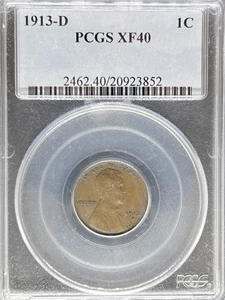 1913-D Lincoln Cent XF40 PCGS (#PA20923852) - Picture 1 of 2