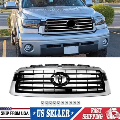 For 2018-2022 Toyota Sequoia Platinum TRD Sport Silver Sky Front Bumper Grille Foto 1 de 4