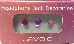 Lavoic Earphone Anti Jack Dust Cover Cap Pan Head Style - Hot, Purple Pink - Picture 1 of 4