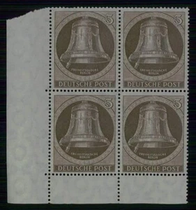BERLÍN 75 (4) FREEDOM-BELL 1951 ER-4er-BLOCK parte inferior izquierda como nueva ** m5976 - Imagen 1 de 2