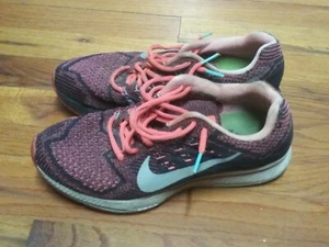 Nike Air Zoom Structure 18 Salmon & Black Size 8 US womens 683737-800 UK 5.5 EUC - Picture 1 of 10