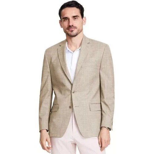 Cappotto sportivo blazer MICHAEL KORS vestibilità classica elasticizzato marrone taglia 42L nuovo con etichette