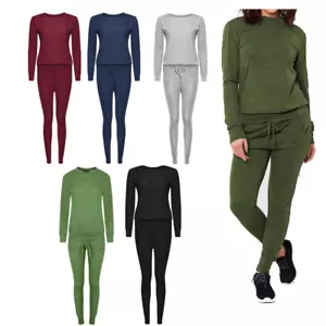 Conjunto de chándales para mujer (2 piezas) Top + Pantalones Ropa de salón Damas Sudaderas con capucha Traje Ropa de salón - Imagen 1 de 8