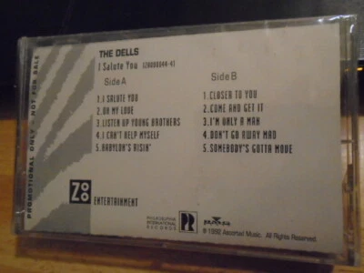 SEALED RARE PROMO The Dells CASSETTE TAPE I Salute You 92 soul doo wop Flamingos - Image 1 of 2