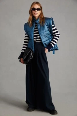 Chaleco acolchado Anthropologie azul embalable talla única Foto 1 de 4