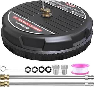 15'' 4000PSI Pressure Washer Surface Cleaner with 2 Extension Wand for Driveway - Picture 1 of 8