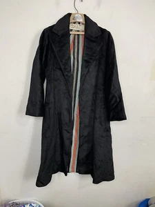 Cappotto donna Lilli Ann L nero Parigi lungo anni 60 vintage pelliccia sintetica retrò sera festa - Foto 1 di 9