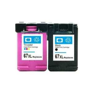 Non-OEM Ink 67XL for HP DeskJet 2300 2700 2721 2722 4120 4122 Envy 6020 6430 - Picture 1 of 10