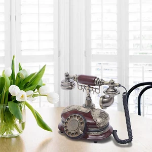 Antique Classic French Rotary Dial Working Telephone Vintage Home Decorations - Picture 1 of 9