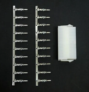 10x 0.165" 4.2mm Mini Fit Power Connector 5016H 20P Male Receptacle + 5016T2 Pin - Picture 1 of 7