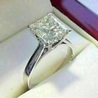 3 Ct Princess Cut Diamond Simulated Women's Engagement Ring 14k White Gold Over