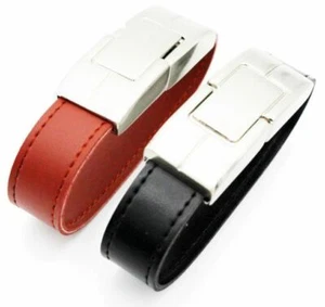 Flash Drive 4GB 8GB 16GB 32GB 64GB Wrist band Leather Bracelet USB Memory Stick - Afbeelding 1 van 8
