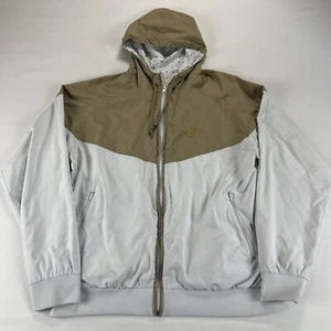 Nike Reversible Windrunner 2 In 1 Jacket Adult L White & Gold Hoodie Swoosh - Picture 1 of 17