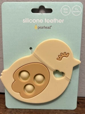 Pearhead Baby Chick Silicone Baby Teether NEW Baby 0 3 6 9 M Easter - Image 1 of 3