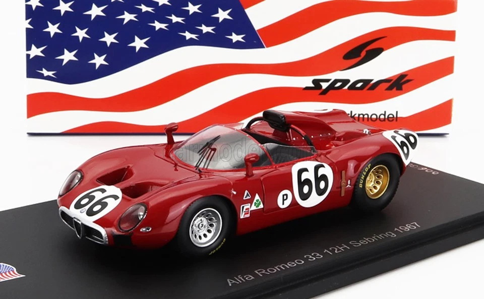 1/43 SPARK-MODEL - ALFA ROMEO - 33 SPIDER TEAM AUTODELTA N 66 12h SEBRING US315 - Immagine 1 di 1