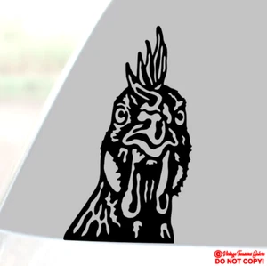 CHICKEN FACE Vinyl Decal Sticker Rear Window Bumper Coop Crate Farmer's Market - Picture 1 of 2