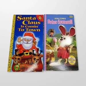 Santa Claus in Comin' to Town Here Comes Peter Cottontail Children's VHS Set - Picture 1 of 7