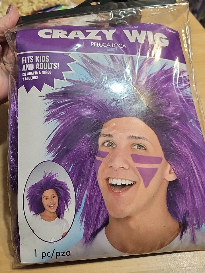 Purple Crazy Wig Unisex Costume Party Cosplay  - Изображение 1 из 1