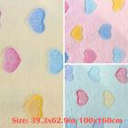 Faux Fur Heart Pattern Fabric Soft Fleece Cloth Furry Material for Crafts Sewing