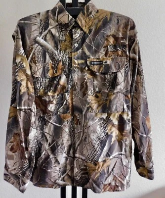Winchester Mens Long Sleeved Mossy Oak Camo Shooting/Hunting Shirt Size XL - Image 1 of 2