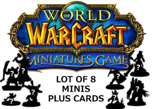 WoW World of Warcraft Miniatures Minis RANDOM LOT of 8 Includes Cards NEW!! - Picture 1 of 1
