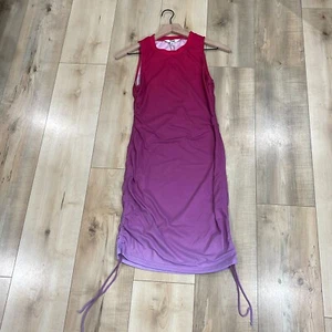 BB Dakota Steve Madden Womens Pink Ombre Ruched Sleeveless Sheath Dress Size M - Picture 1 of 8