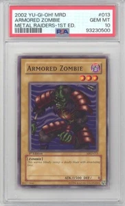 PSA 10 - Yu-Gi-Oh Karte - MRD-013 - GEPANZERTER ZOMBIE (c) *1. Auflage* - EDELSTEIN NEUWERTIG - Bild 1 von 2