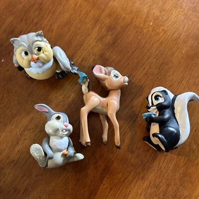 Disney Bambi, Thumper, Flower, Owl Poseable Legs PVC Figure / Cake Topper Lot A1 - Image 1 of 3