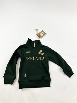 Sudadera Lansdowne Juvenil 3/4 Verde Bordado Irlanda Trébol Dorado 1/4 Cremallera Foto 1 de 4