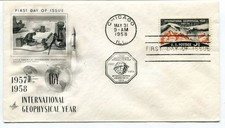 1958 International Geophysical Year First Day Issye Chicago Geophysical Year USA