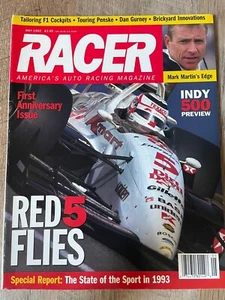 Racer Magazine May 1993 First Anniversary Issue, Red 5 Flies, Indy 500 Preview - Picture 1 of 2