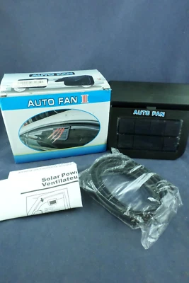 Автомобильный оконный вентилятор на солнечных батареях (черный, третье поколение) - Изображение 1 из 4