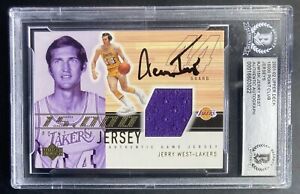 Jerry West Signed BGS 2001-02 UPPER DECK 15000 POINT CLUB JERSEYS Game Used RARE