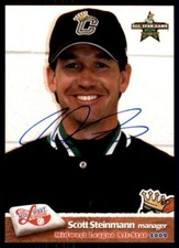 2009 GrandStand Clinton LumberKings Scott Steinmann Signed IP AUTO #SCST