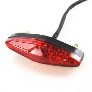  12V Universal Motorcycle LED Brake Running License Plate Tail Light Dirt bike  - Picture 1 of 8