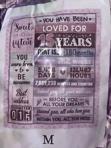15 Year Old Girl Gift for Birthday Throw Blanket 60"x50" 15th Birthday Gifts ... - Picture 1 of 2