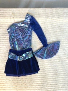 Blue Adult Multi Piece Jazz/Tap Dance Costume - Picture 1 of 1