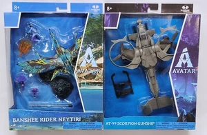Set of 2 Avatar The Way of Water Banshee Rider Neytiri & AT-99 Scorpion Gunship - Picture 1 of 4