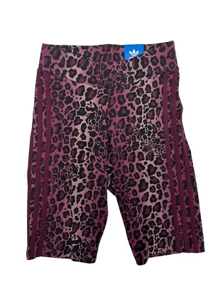Pantalones Cortos de Motociclista Adidas HK5192 Para Mujer Granate Estampado Animal Talla XS Foto 1 de 4