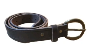 Ceinture vintage USA Quillin cuir et tack marron taille 36 Paris KY - Photo 1/11