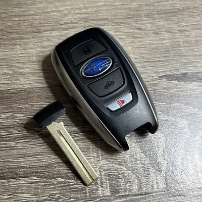 OEM SUBARU proxy smart keyless entry remote key fob HYQ14AHK + new insert key - Image 1 of 4