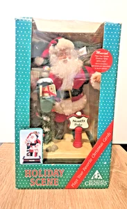 Buzón musical vintage 1990 Christmas Holiday Creations Papá Noel en el Polo Norte - Imagen 1 de 6