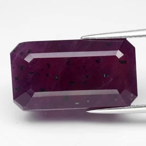 π Huge! 31.39ct Octagon Natural Purplish Red Ruby - Unheated, Guinea Gemstone - Picture 1 of 4