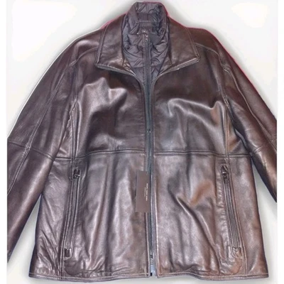 Mens Marc New York Hartz Leather Coat Black XXL - Image 1 of 4