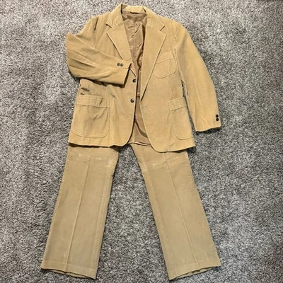 Винтажный Levis Panatela комплект вельветовый расклешенный Sportswear куртка брюки 46R загрузки Bell West - Изображение 1 из 4