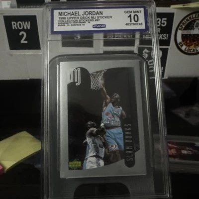 1998 UD Michael Jordan Sticker 97 Gem Mint 10 - Image 1 of 4