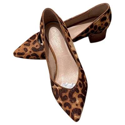 Zapatos Anthropologie para mujer 8M estampado de leopardo pelo de becerro magnate parisino chic IMOGEN Foto 1 de 4